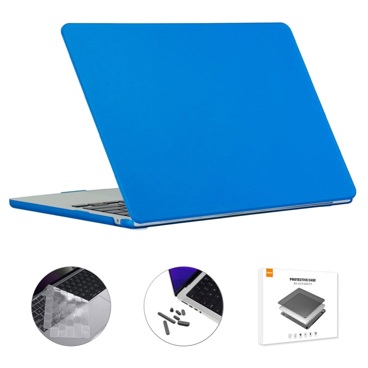 For MacBook Air 15.3 A2941 ENKAY US Version 3 in 1 Matte Protective Case with TPU Keyboard Film & Anti-dust Plugs(Dark Blue) - HoMEdemic™ 