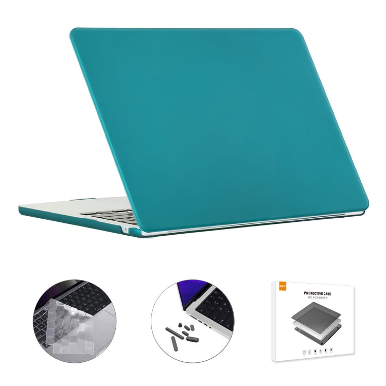 For MacBook Air 15.3 A2941 ENKAY US Version 3 in 1 Matte Protective Case with TPU Keyboard Film & Anti-dust Plugs(Dark Cyan) - HoMEdemic™ 