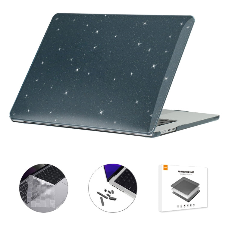 For MacBook Air 15.3 A2941 ENKAY US Version 3 in 1 Bling Crystal Protective Case with TPU Keyboard Film & Anti-dust Plugs(Black) - HoMEdemic™ 