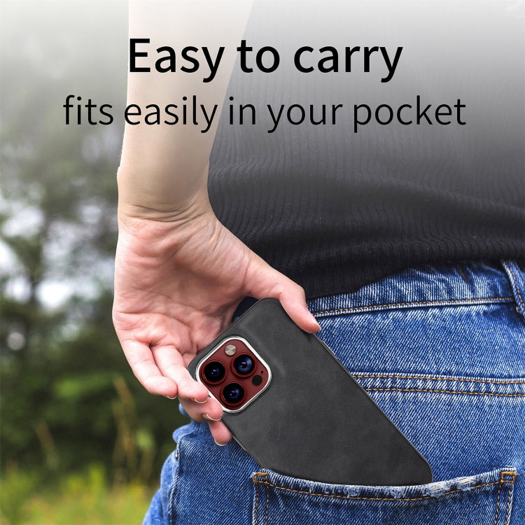 For iPhone 15 Pro Max Skin-Feel Electroplating TPU Shockproof Phone Case(Black) - HoMEdemic™ 