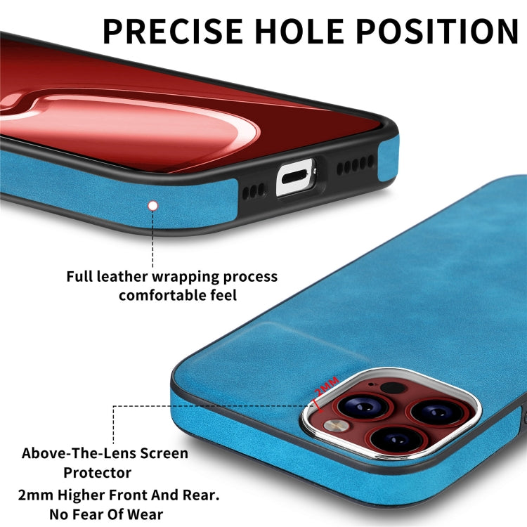 For iPhone 15 Pro Max Skin-Feel Electroplating TPU Shockproof Phone Case(Blue) - HoMEdemic™ 