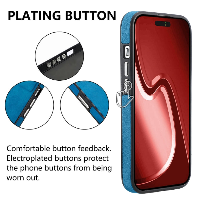 For iPhone 15 Pro Max Skin-Feel Electroplating TPU Shockproof Phone Case(Blue) - HoMEdemic™ 