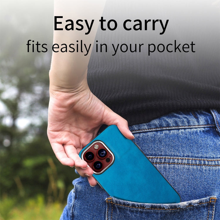 For iPhone 15 Pro Max Skin-Feel Electroplating TPU Shockproof Phone Case(Blue) - HoMEdemic™ 