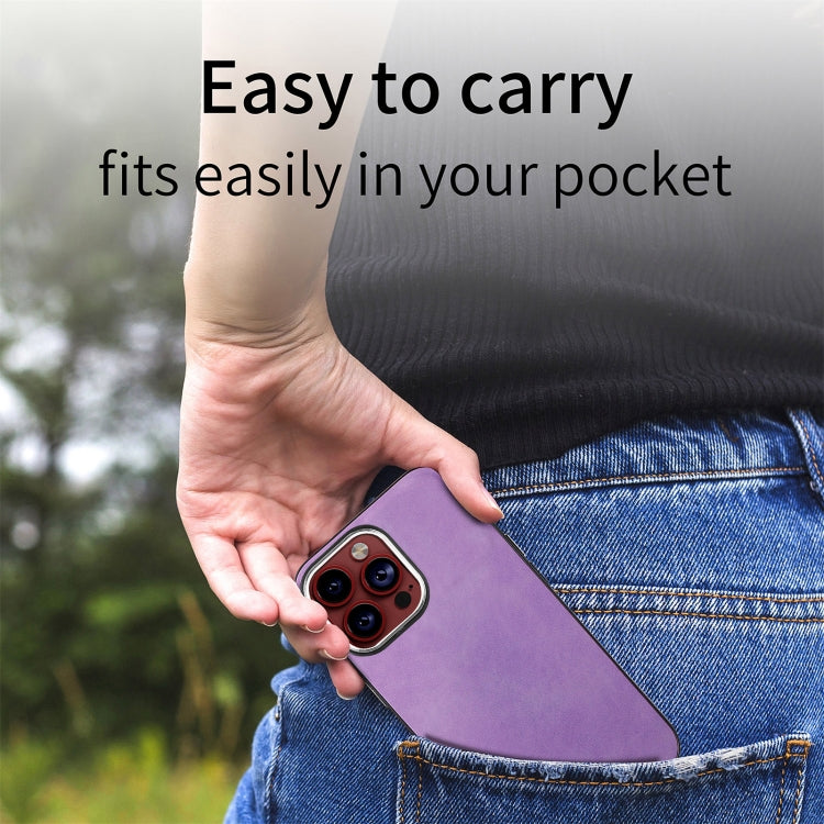 For iPhone 15 Pro Max Skin-Feel Electroplating TPU Shockproof Phone Case(Purple) - HoMEdemic™ 