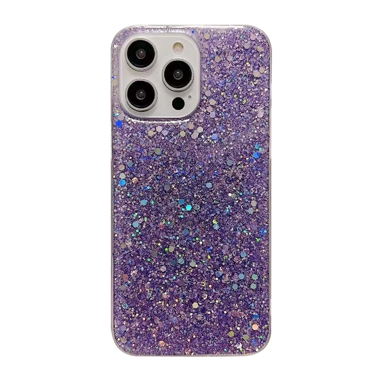 For iPhone 15 Pro Max Glitter Sequins Epoxy TPU Phone Case(Purple) - HoMEdemic™ 