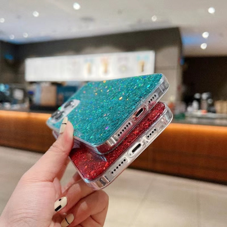 For iPhone 15 Pro Glitter Sequins Epoxy TPU Phone Case(Red) - HoMEdemic™ 