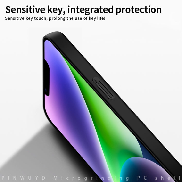 For iPhone 15 PINWUYO Micro-Frosted PC Ultra-thin Hard Phone Case with Magsafe Magnetic Ring(Black) - HoMEdemic™ 