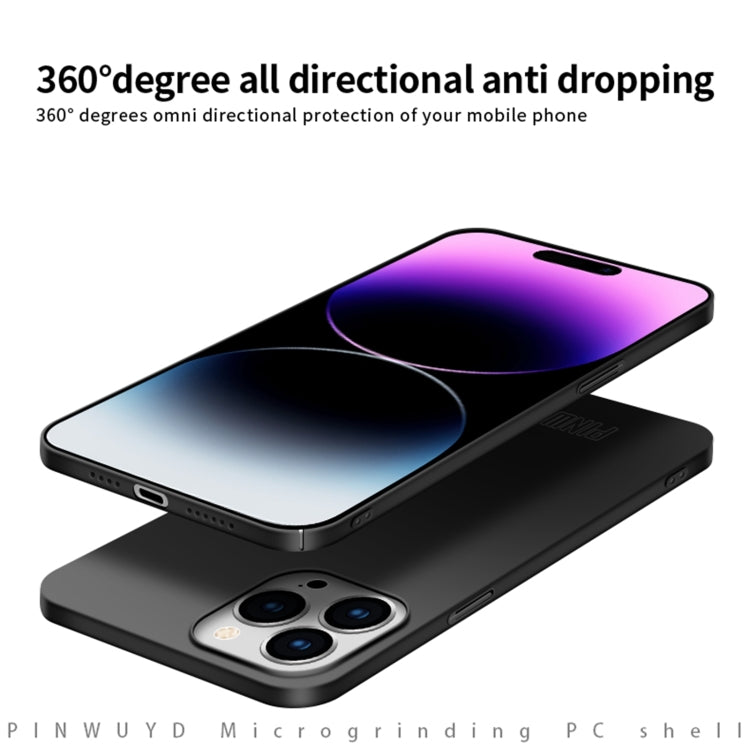For iPhone 15 Pro Max PINWUYO Micro-Frosted PC Ultra-thin Hard Phone Case with Magsafe Magnetic Ring(Red) - HoMEdemic™ 