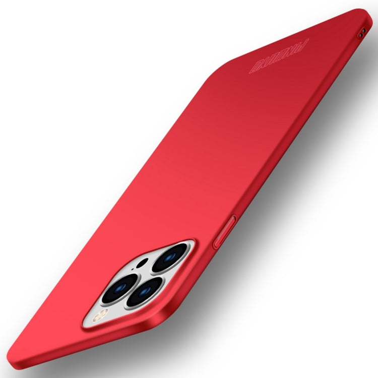 For iPhone 15 Pro Max PINWUYO Micro-Frosted PC Ultra-thin Hard Phone Case with Magsafe Magnetic Ring(Red) - HoMEdemic™ 