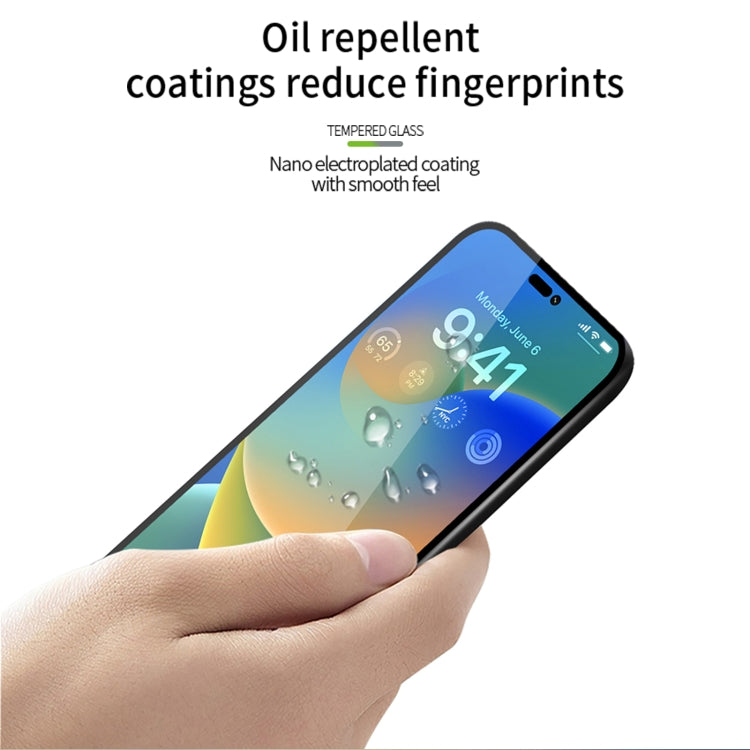 For iPhone 15 Pro Max PINWUYO 9H 2.5D Full Screen Tempered Glass Film(Black) - HoMEdemic™ 