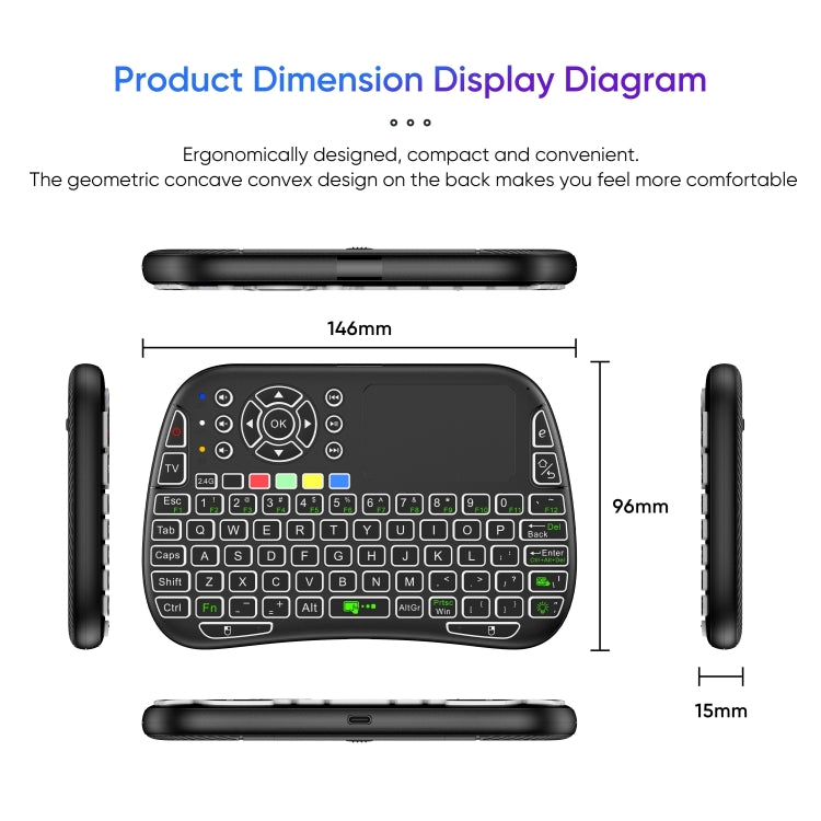 M9 Mini Wireless Keyboard Remote Control Mouse Keyboard Combo Support Touchpad Voice - HoMEdemic™ 