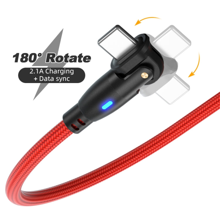 ENKAY 180 Degrees Rotating USB to 8 Pin Charging Data Cable with LED Light, Length:2m(Red) - HoMEdemic™ 