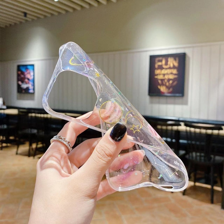 For iPhone 15 Pro Cosmic Star Glitter Epoxy TPU Phone Case(Transparent) - HoMEdemic™ 