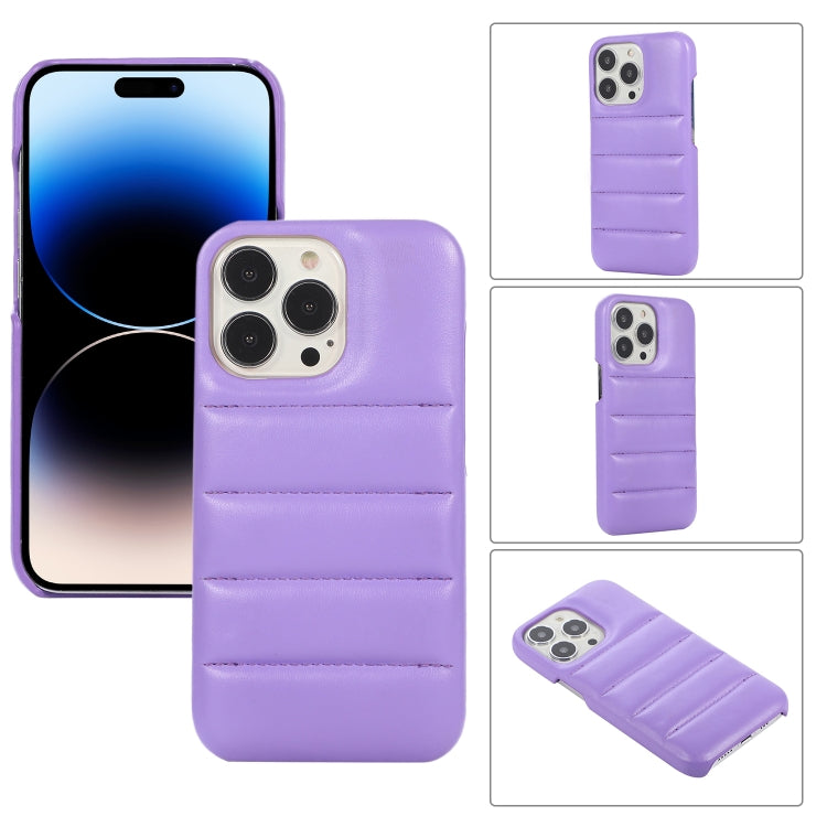 For  iPhone 15 Pro Max Down Jacket Airbag Shockproof Phone Case(Purple) - HoMEdemic™ 