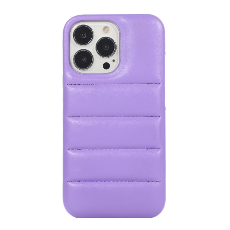 For  iPhone 15 Pro Max Down Jacket Airbag Shockproof Phone Case(Purple) - HoMEdemic™ 