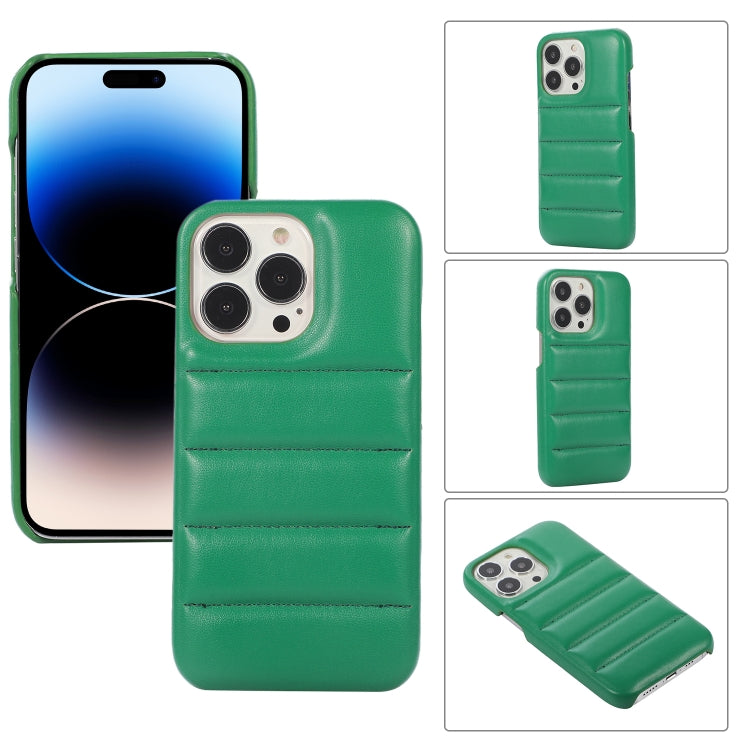 For iPhone 15 Pro Down Jacket Airbag Shockproof Phone Case(Green) - HoMEdemic™ 