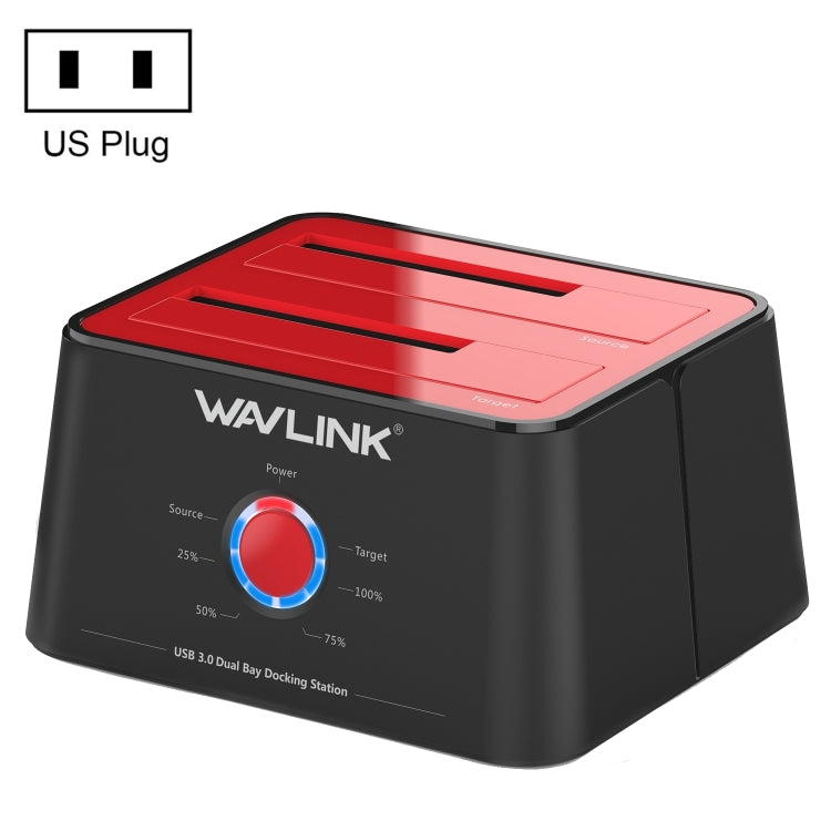 Wavlink ST334U SSD Dual Bay External Hard Drive Docking Station USB 3.0 to SATA I/II/III(US Plug) - HoMEdemic™ 