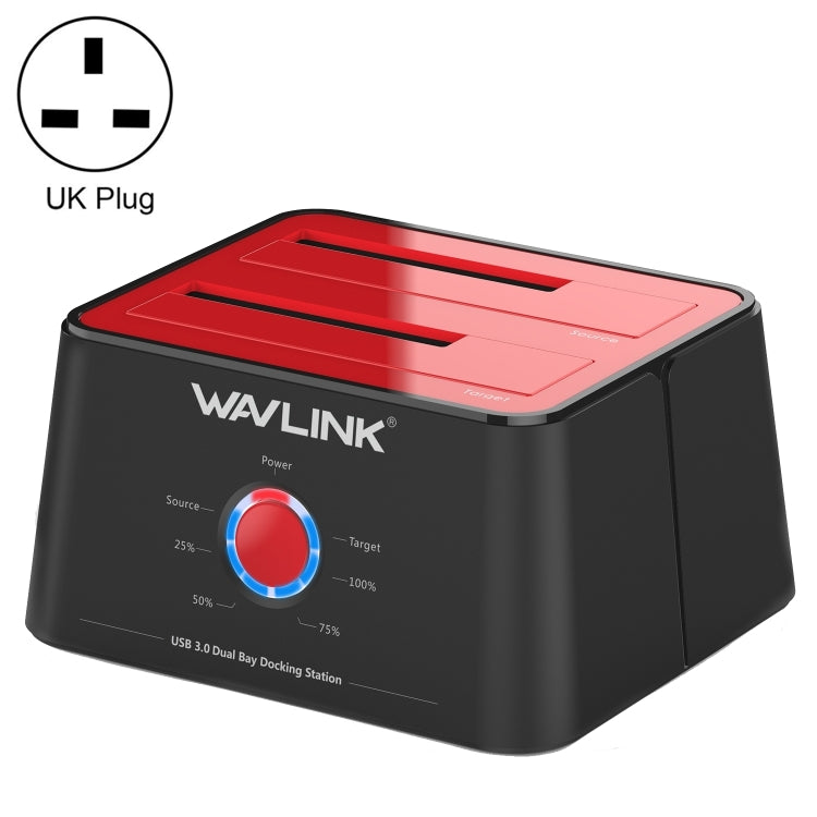 Wavlink ST334U SSD Dual Bay External Hard Drive Docking Station USB 3.0 to SATA I/II/III(UK Plug) - HoMEdemic™ 