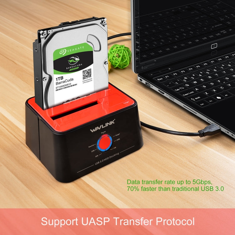 Wavlink ST334U SSD Dual Bay External Hard Drive Docking Station USB 3.0 to SATA I/II/III(AU Plug) - HoMEdemic™ 