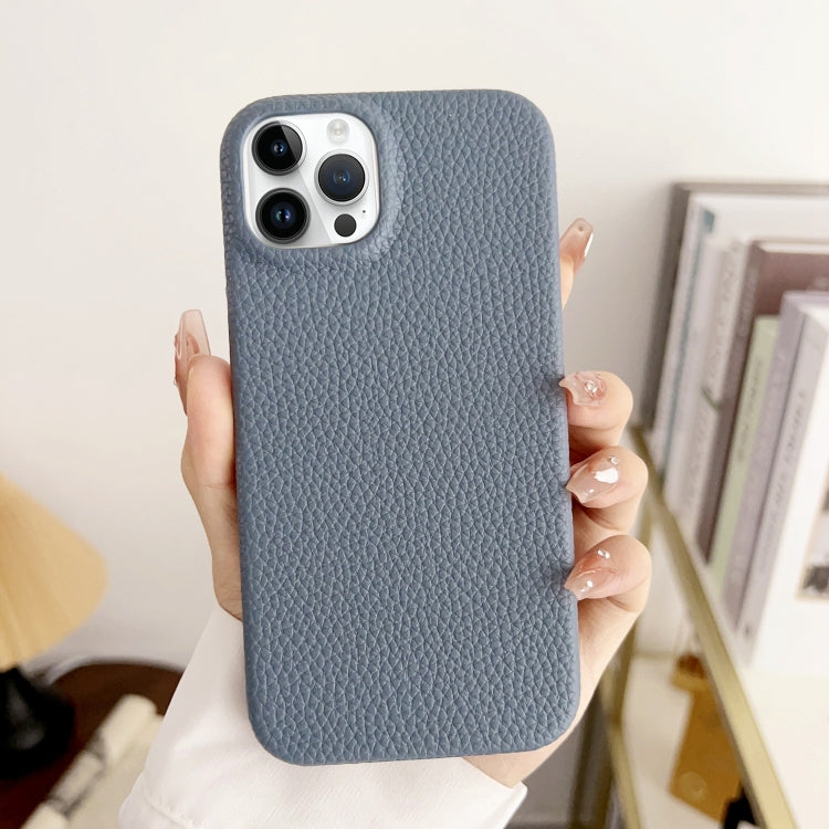 For iPhone 15 Pro Max Litchi Texture All-inclusive Shockproof Phone Case(Grey) - HoMEdemic™ 