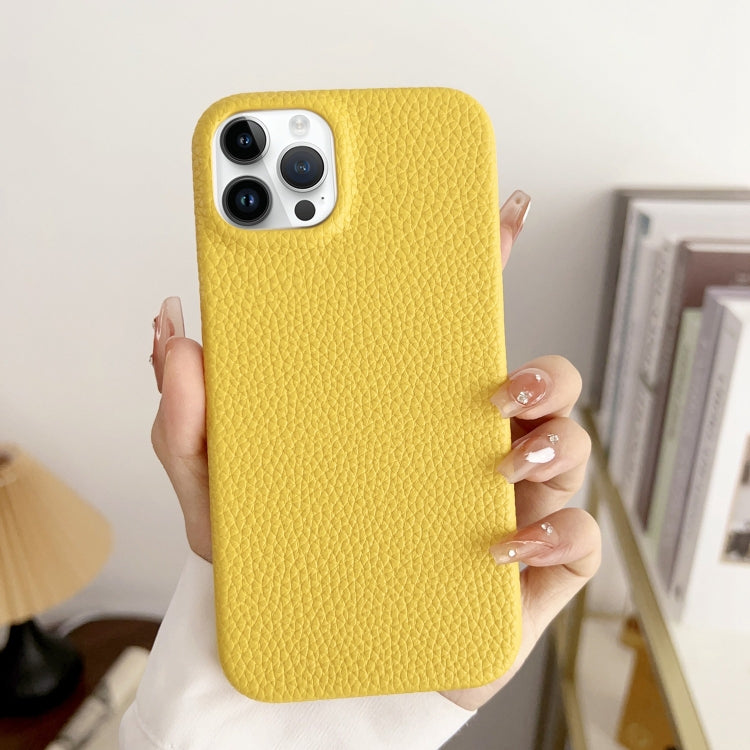 For iPhone 15 Pro Litchi Texture All-inclusive Shockproof Phone Case(Yellow) - HoMEdemic™ 