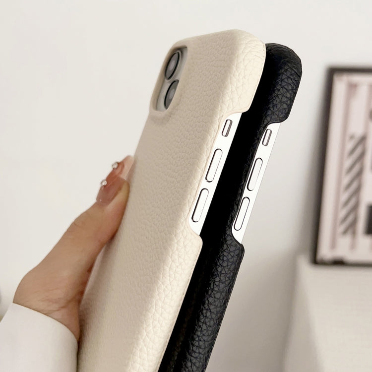 For iPhone 15 Pro Max Litchi Texture All-inclusive Shockproof Phone Case(White) - HoMEdemic™ 