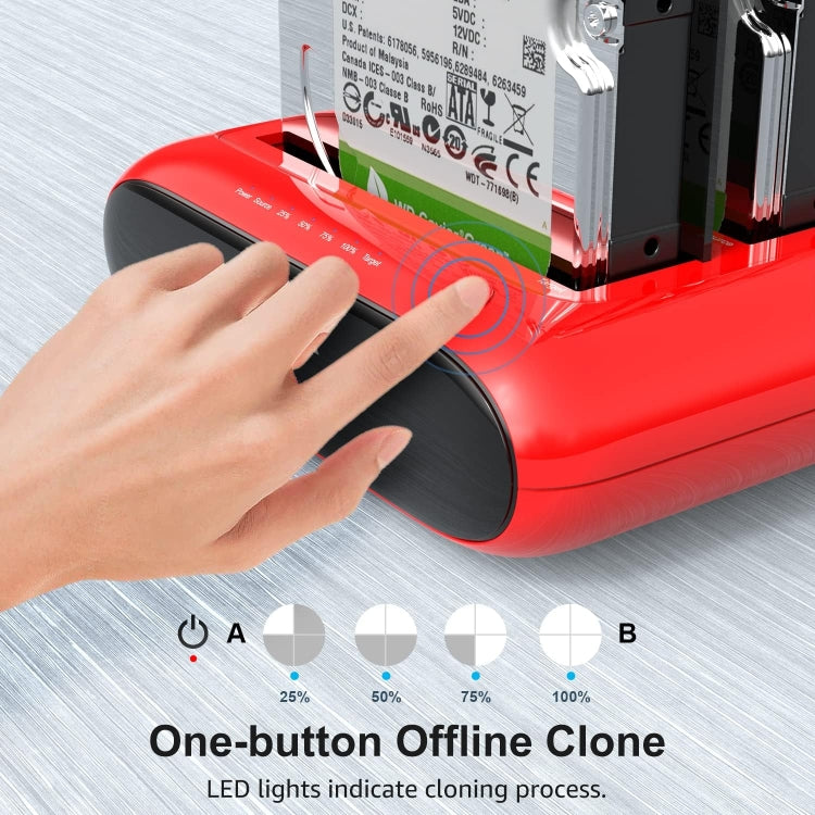 Wavlink ST341U Dual Bay External Hard Drive Docking Station Support Offline Clone Function(UK Plug) - HoMEdemic™ 