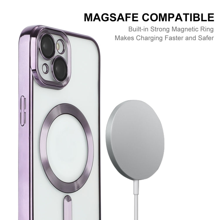 For iPhone 15 ENKAY Hat-Prince Magsafe Electroplated TPU Clear Shockproof Phone Case(Silver) - HoMEdemic™ 