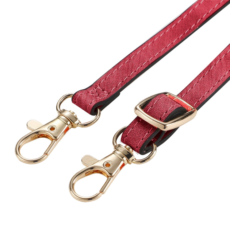 For iPhone 15 Pro Geometric Zipper Wallet Side Buckle Leather Phone Case with Crossbody Lanyard(Red) - HoMEdemic™ 