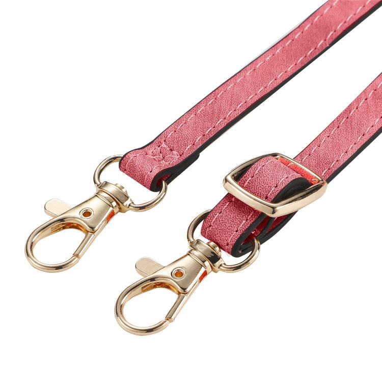 For iPhone 15 Pro Geometric Zipper Wallet Side Buckle Leather Phone Case with Crossbody Lanyard(Pink) - HoMEdemic™ 