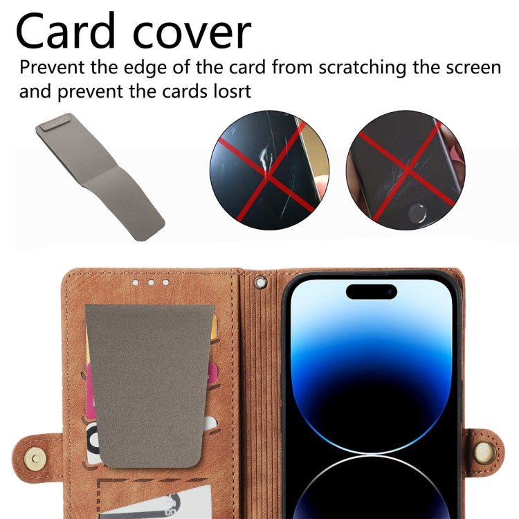 For iPhone 15 Pro Geometric Zipper Wallet Side Buckle Leather Phone Case with Crossbody Lanyard(Pink) - HoMEdemic™ 