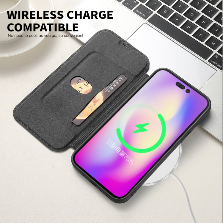 For iPhone 15 Pro Max Imitate Liquid Skin Feel Leather Phone Case with Card Slots(Bule) - HoMEdemic™ 