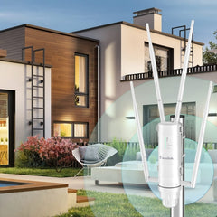 WAVLINK WN572HG3 With 4x7dBi Antenna AC1200 Outdoor WiFi Extender Wireless Routers, Plug:UK Plug - HoMEdemic™ 