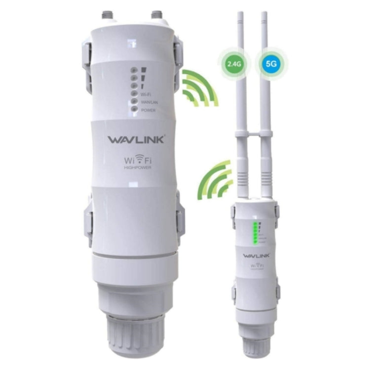 WAVLINK WN570HA1 Weatherproof 2.4+5GHz 600Mbps Outdoor WiFi Range Router Extender, Plug:US Plug - HoMEdemic™ 
