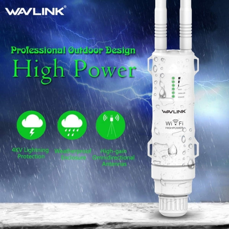 WAVLINK WN570HA1 Weatherproof 2.4+5GHz 600Mbps Outdoor WiFi Range Router Extender, Plug:US Plug - HoMEdemic™ 
