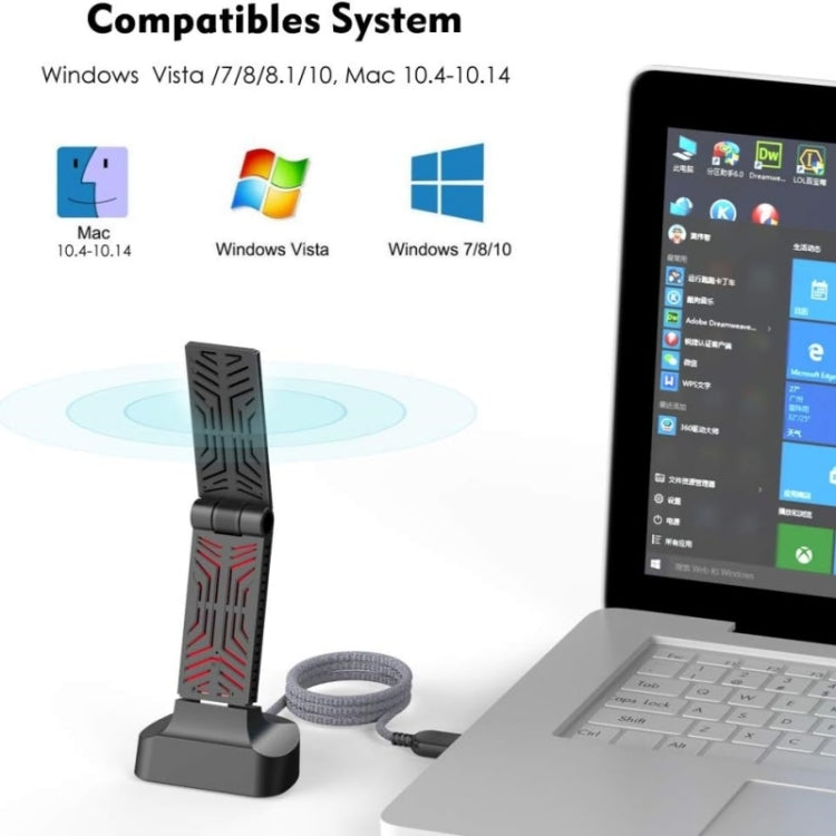 WAVLINK WN690A5D For PC AC1900M USB 3.0 Network Card 2.4GHz 5GHz Dual Band Wireless Adapter - HoMEdemic™ 