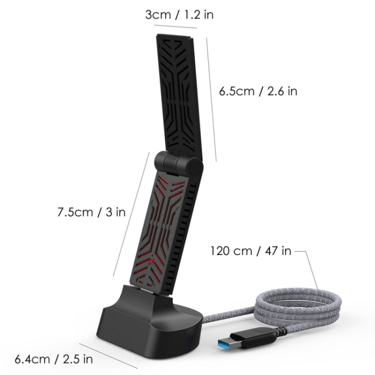 WAVLINK WN690A5D For PC AC1900M USB 3.0 Network Card 2.4GHz 5GHz Dual Band Wireless Adapter - HoMEdemic™ 
