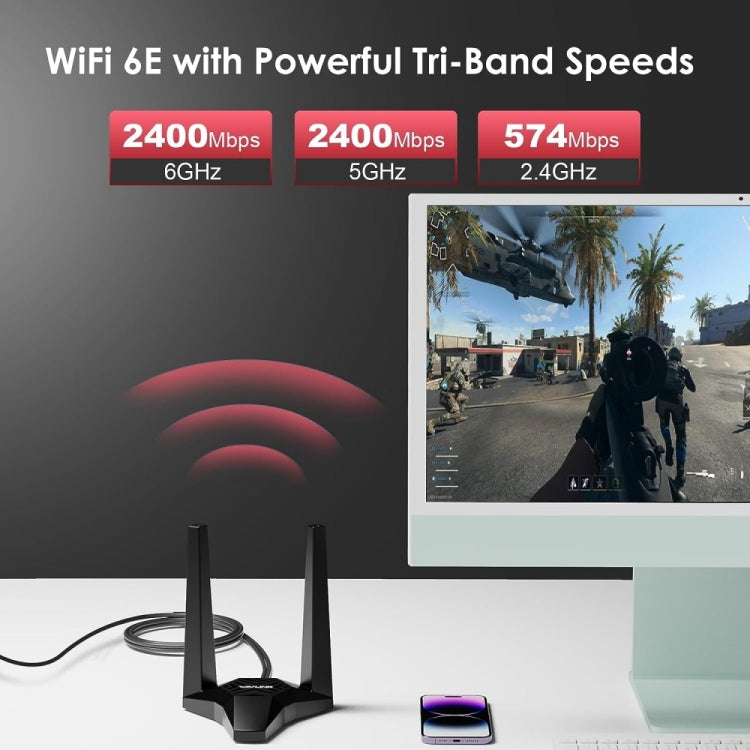 WAVLINK WN675X3-PCIE Tri-band 5400Mbps WiFi 6E PCIe Wireless Adapter BT 5.3 Network Card - HoMEdemic™ 