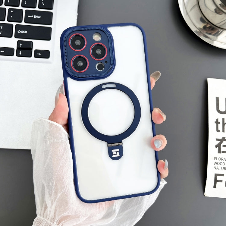 For iPhone 15 Pro Max Yashi MagSafe Magnetic Holder Phone Case(Blue) - HoMEdemic™ 