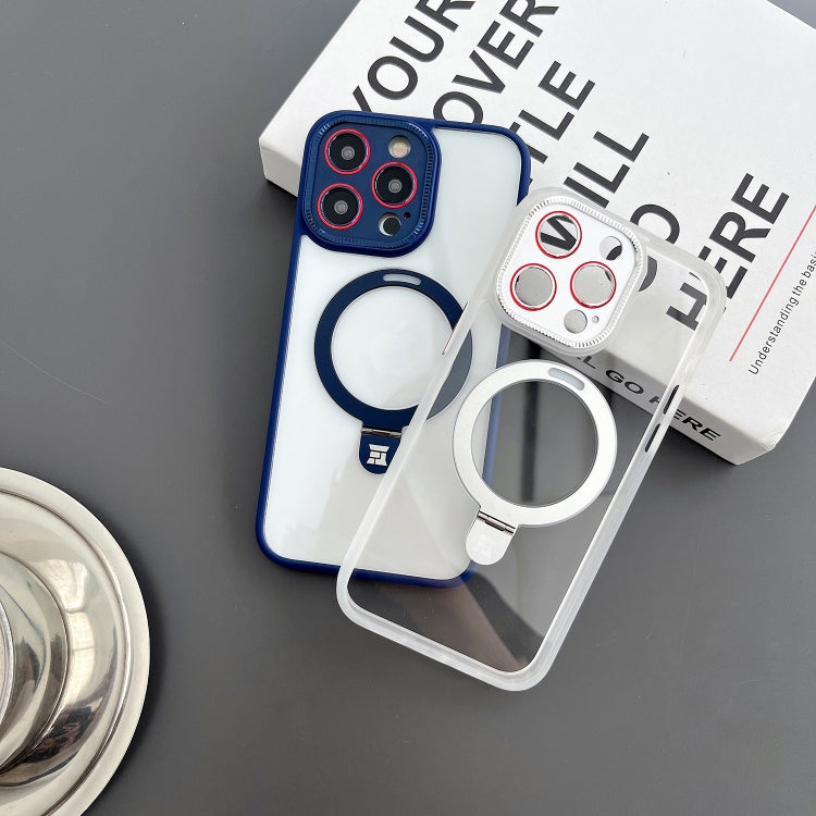For iPhone 15 Pro Max Yashi MagSafe Magnetic Holder Phone Case(Blue) - HoMEdemic™ 