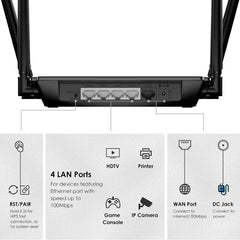 WAVLINK WN532A3 WPA2-PSK 300Mbps Dual Band Wireless Repeater AC1200M Wireless Routers, Plug:UK Plug - HoMEdemic™ 