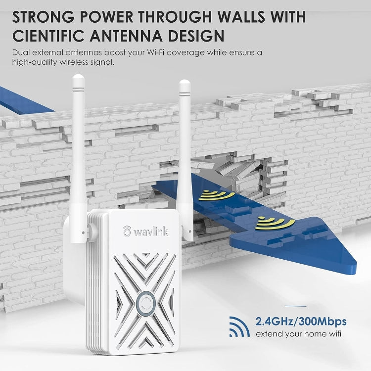 WAVLINK WN578W2 For Home Office N300 WiFi Wireless AP Repeater Signal Booster, Plug:US Plug - HoMEdemic™ 