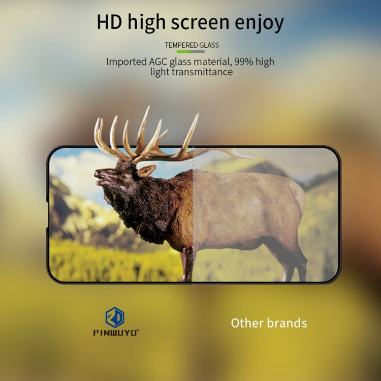 For iPhone 15 Pro Max PINWUYO 9H 3D Curved Full Screen Explosion-proof Tempered Glass Film(Black) - HoMEdemic™ 