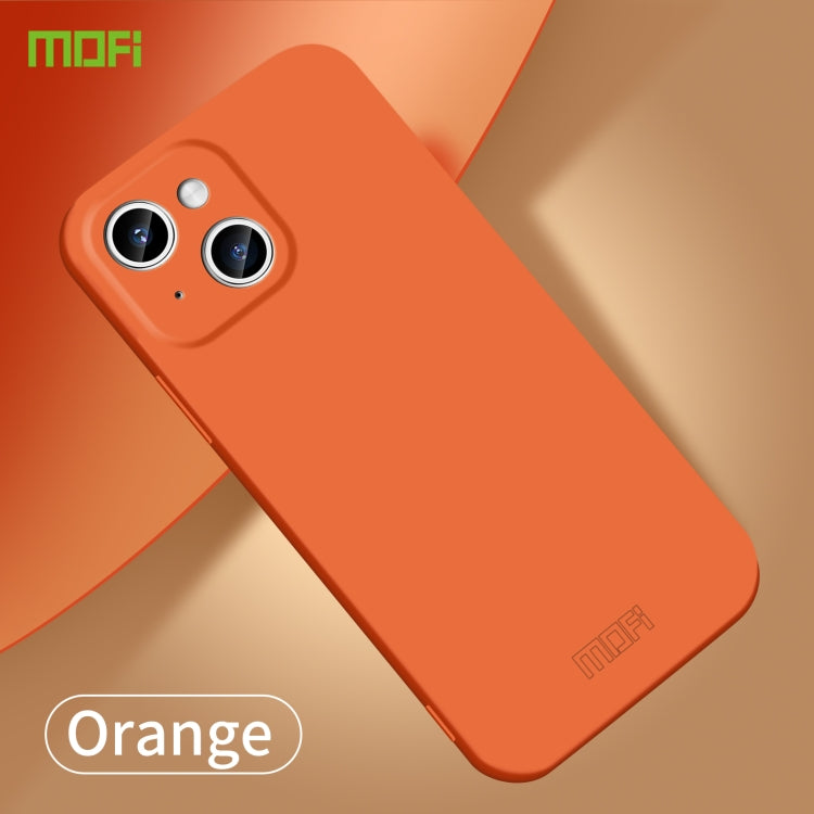 For iPhone 15 MOFI Qin Series Skin Feel All-inclusive PC Phone Case(Orange) - HoMEdemic™ 
