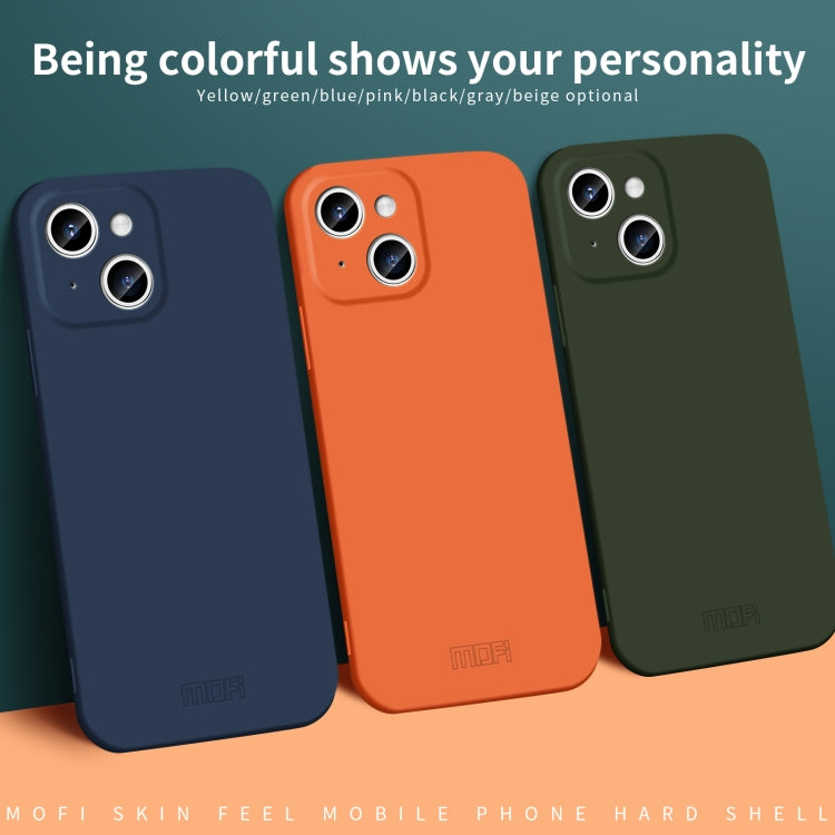 For iPhone 15 MOFI Qin Series Skin Feel All-inclusive PC Phone Case(Beige) - HoMEdemic™ 
