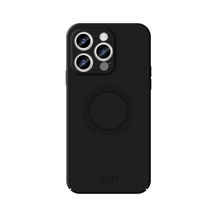 For iPhone 15 Pro MOFI Qin Series Magsafe Skin Feel All-inclusive Silicone Phone Case(Black) - HoMEdemic™ 