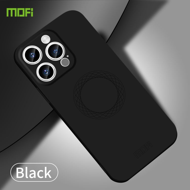 For iPhone 15 Pro MOFI Qin Series Magsafe Skin Feel All-inclusive Silicone Phone Case(Black) - HoMEdemic™ 