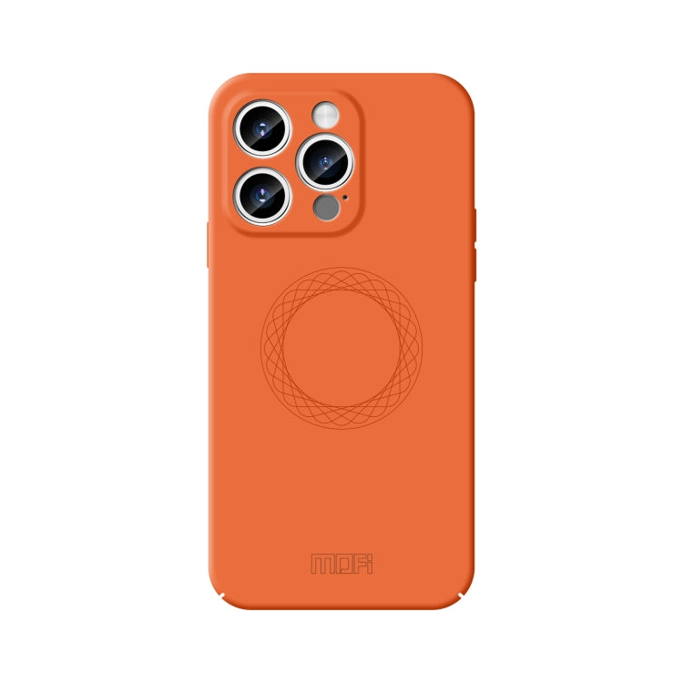 For iPhone 15 Pro MOFI Qin Series Magsafe Skin Feel All-inclusive Silicone Phone Case(Orange) - HoMEdemic™ 