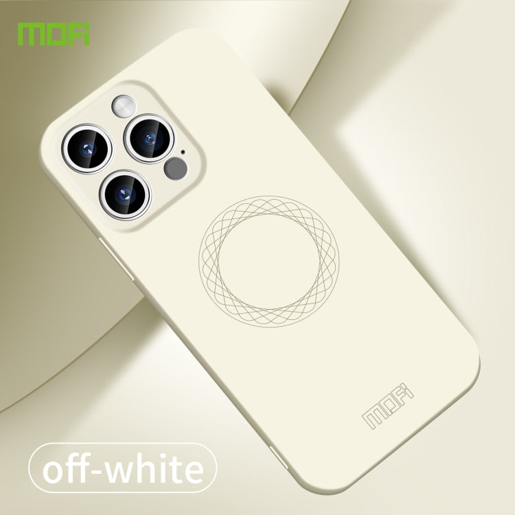 For iPhone 15 Pro MOFI Qin Series Magsafe Skin Feel All-inclusive Silicone Phone Case(Beige) - HoMEdemic™ 
