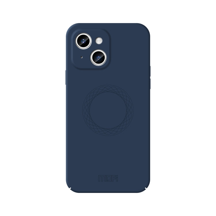 For iPhone 15 MOFI Qin Series Magsafe Skin Feel All-inclusive Silicone Phone Case(Blue) - HoMEdemic™ 